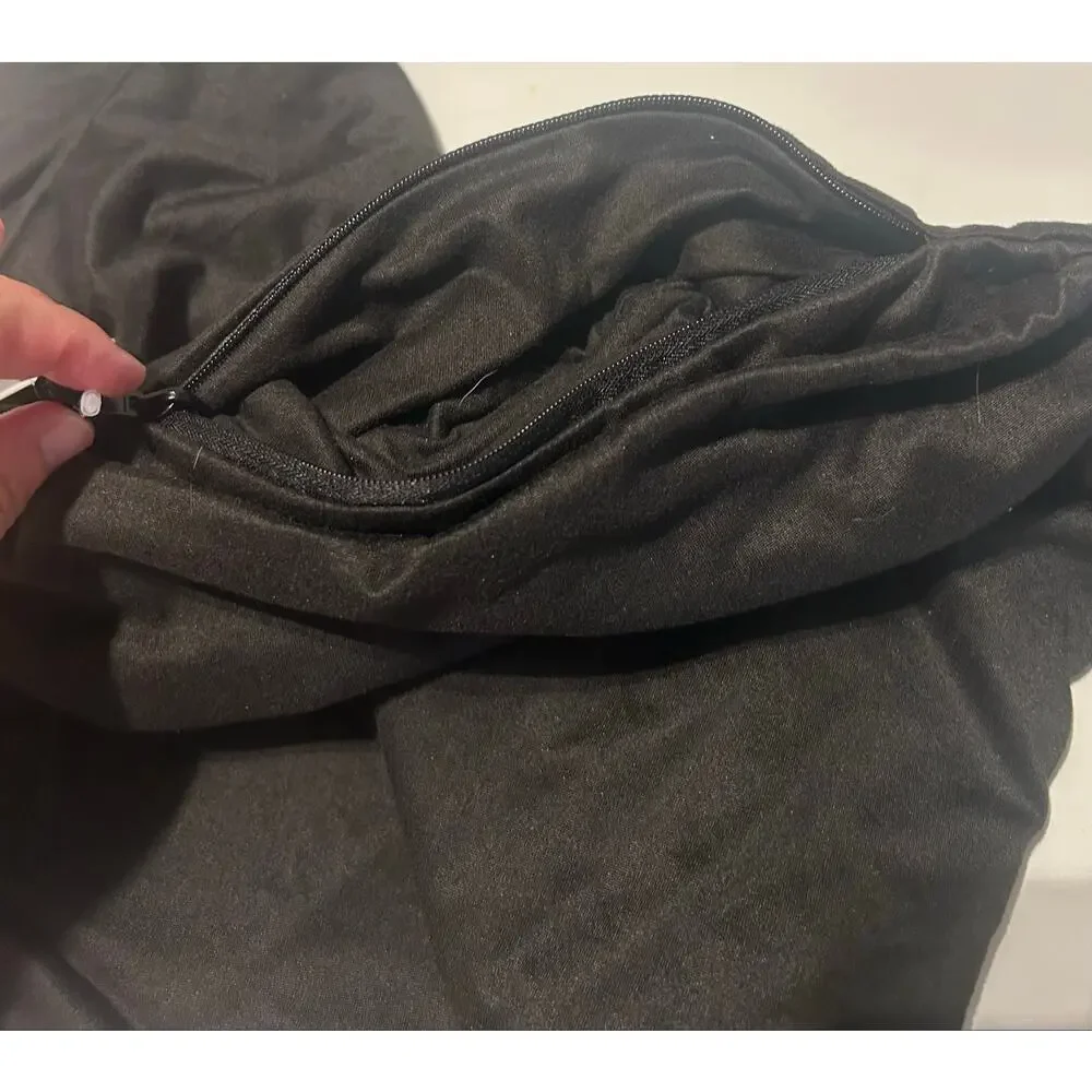 NEW Beyond Yoga Hidden Pocket Infinity Black Scarf Athleisure Gym Workout